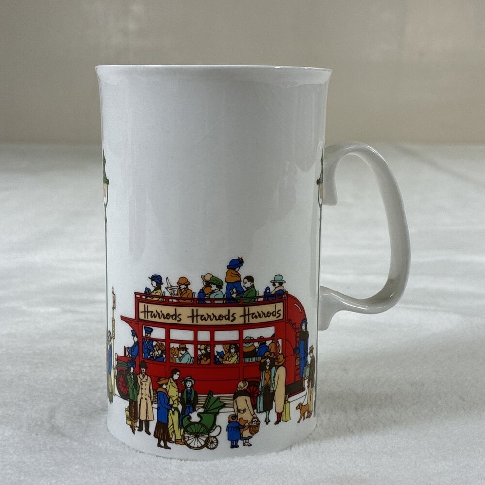 Harrods Red Double Decker Bus Fine Bone China Coffee Mug Tea Cup Bnfts Charity